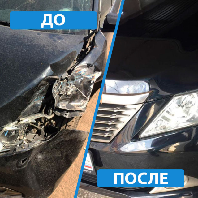 Toyta Camry кузовной ремонт, замена фары