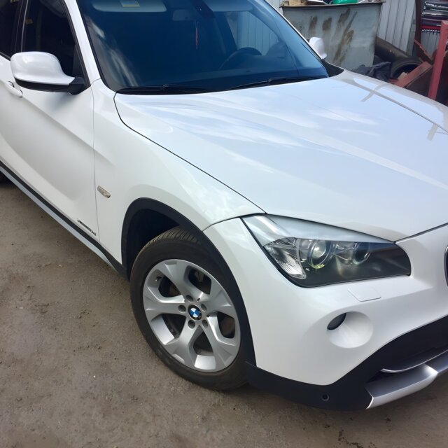 BMW X1: сварка пластика и покраска бампера — после