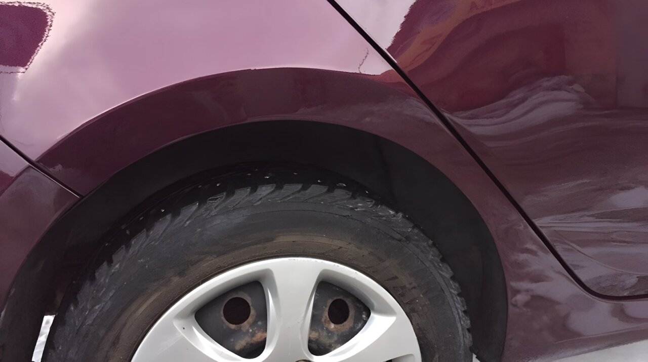 Hyundai: ремонт заднего крыла — после