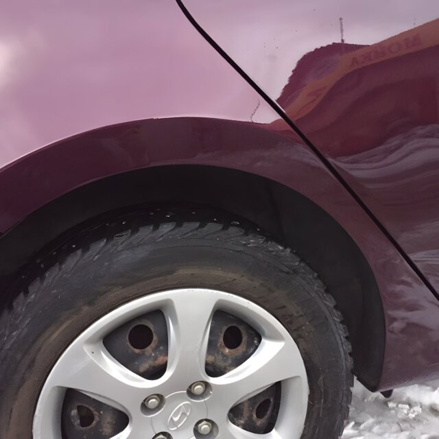 Hyundai: ремонт заднего крыла — после