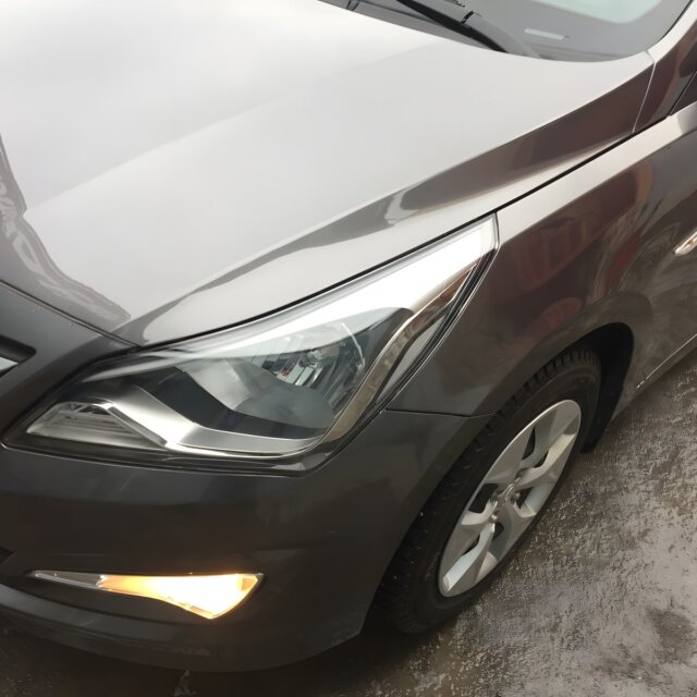 Hyundai Solaris: ремонт передней части после ДТП — после