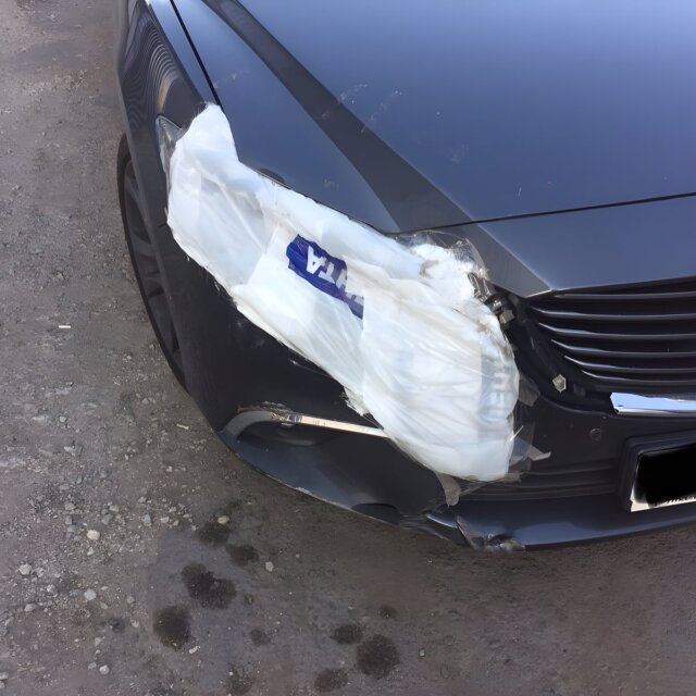 Mazda 6: ремонт и покраска передней части — до
